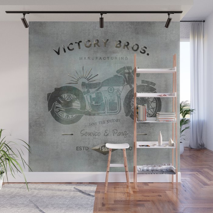 Motorbike Vintage Grunge Poster Wall Mural