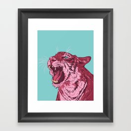 Magenta tiger Framed Art Print