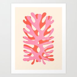 Sea Leaf: Matisse Collage Peach Edition Art Print