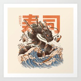 Great Sushi Dragon Art Print