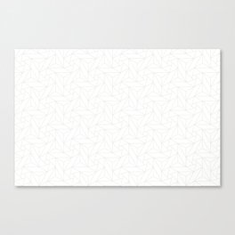 Pale Gray and White Geometric Mosaic Shape Pattern Pairs 2022 Trending Color Swiss Meringue DEHW04 Canvas Print