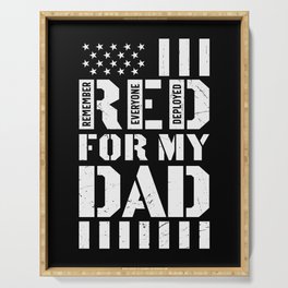 RED For My Dad Serving Tray