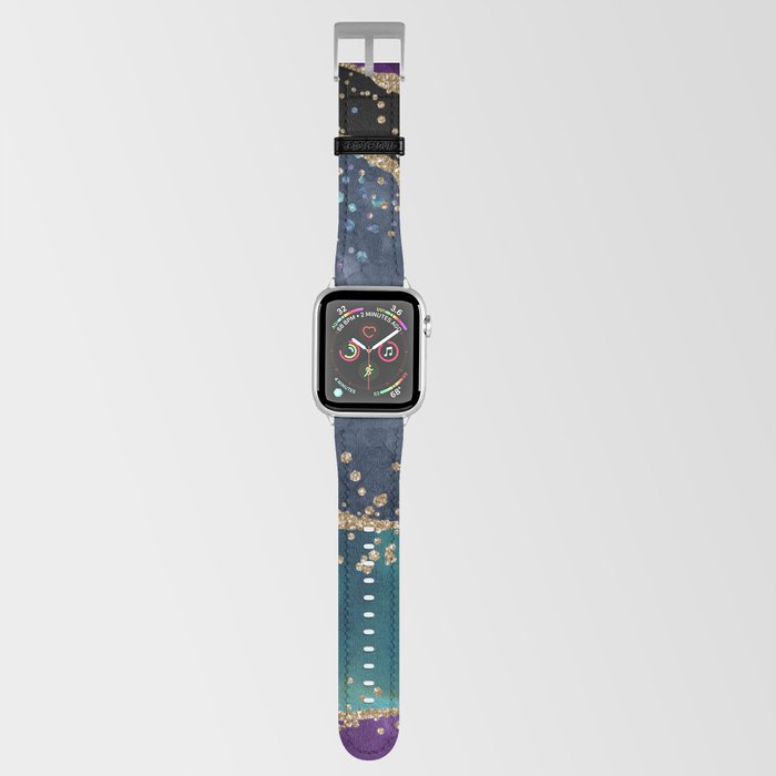 Peacock Glitter Agate Texture 04 Apple Watch Band