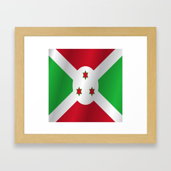Flag of Burundi Framed Art Print