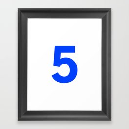 Number 5 (Blue & White) Framed Art Print