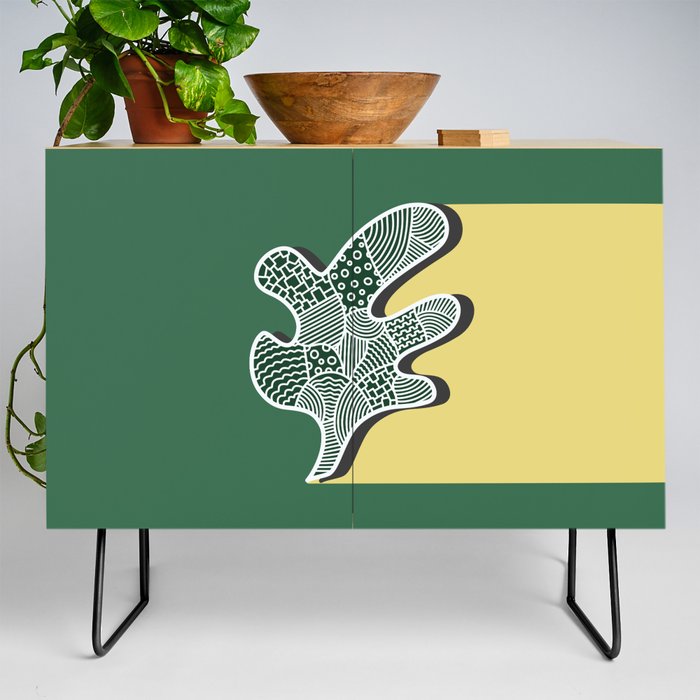 Patterned coral reef 9 Credenza