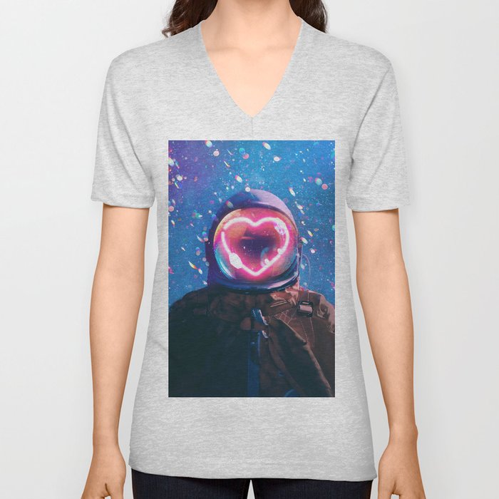Astronaut in Love V Neck T Shirt