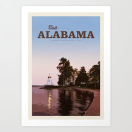 Visit Alabama Art Print