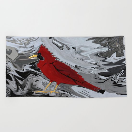 Crystal Cardinal Beach Towel