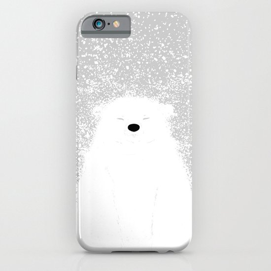Its A Polar Bear Blinking In A Blizzard iPhone & iPod Case