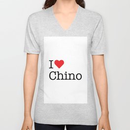 I Heart Chino, CA V Neck T Shirt