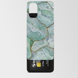 Celadon Green Jade Geode Kintsugi  Android Card Case