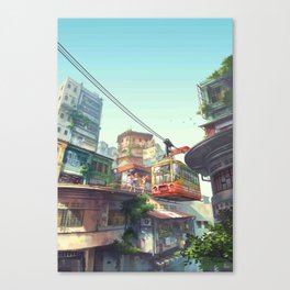 Anime City Canvas Print