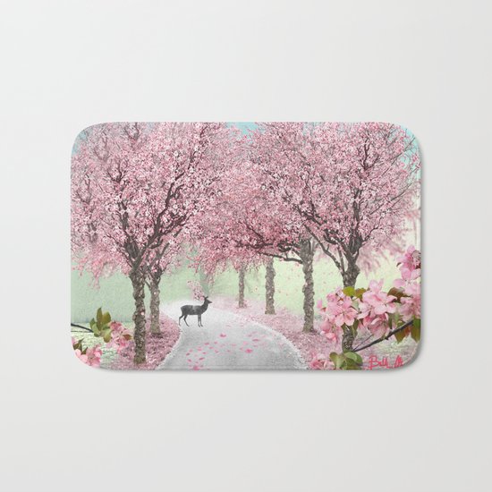 Cherry Blossom Lane Bath Mat