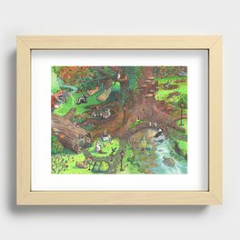 Town of Roothollow Recessed Framed Print