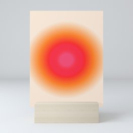 Orange Glow Gradient Aura Mini Art Print