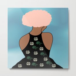 Woman At The Meadow 17 Metal Print