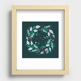 Christmas Time Wreath Recessed Framed Print
