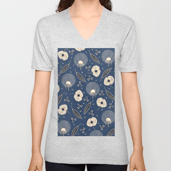 Dandelion Spring V Neck T Shirt