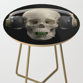The skull  in the headphones  Side Table
