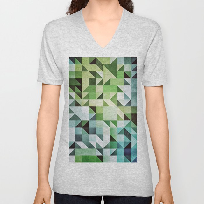 :: geometric maze II :: V Neck T Shirt