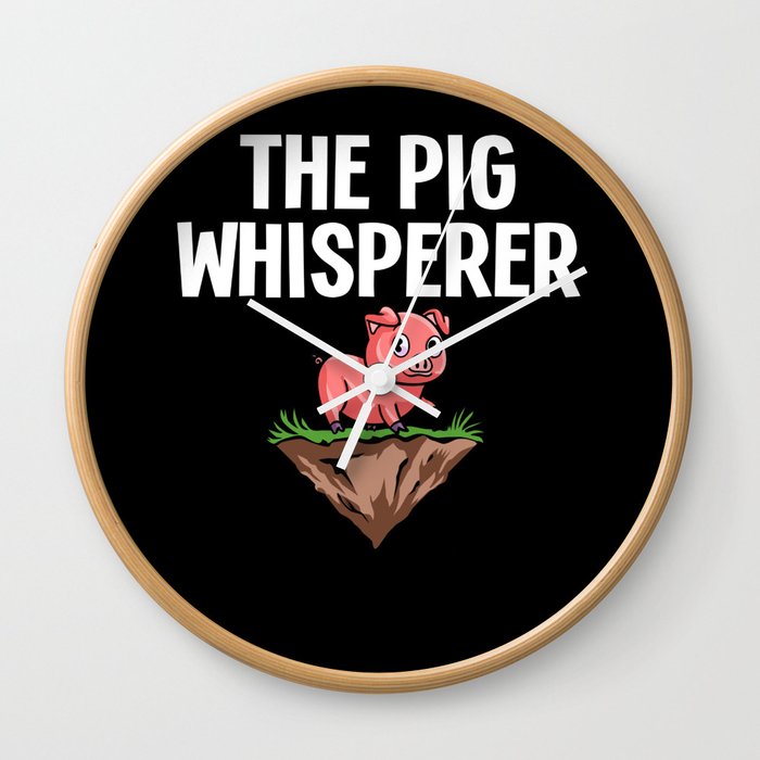 Mini Piggy Pig Farmer Funny Wall Clock