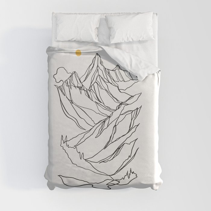 The Don Wall :: Single Line Duvet Cover