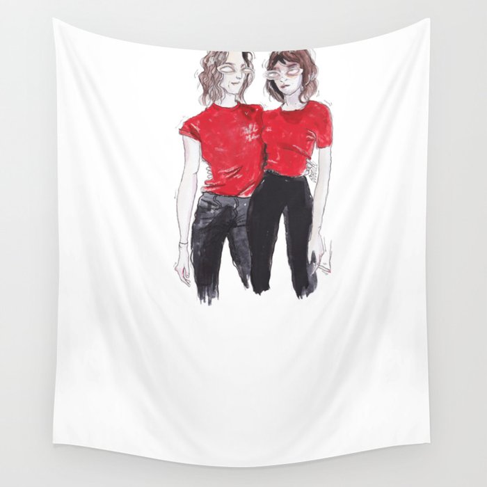 red twins Wall Tapestry