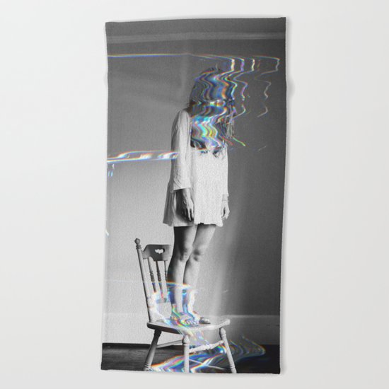 Glitch Girl Beach Towel