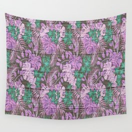 Flower on Wood Collection #5 Wall Tapestry