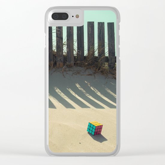 Rubik shading in the beach Clear iPhone Case