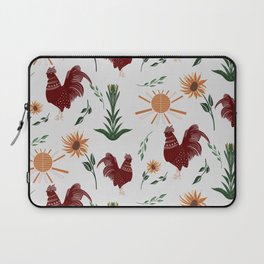 Folk art rooster pattern Laptop Sleeve