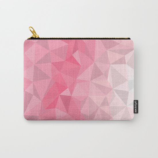 Pink Polygon Carry-All Pouch