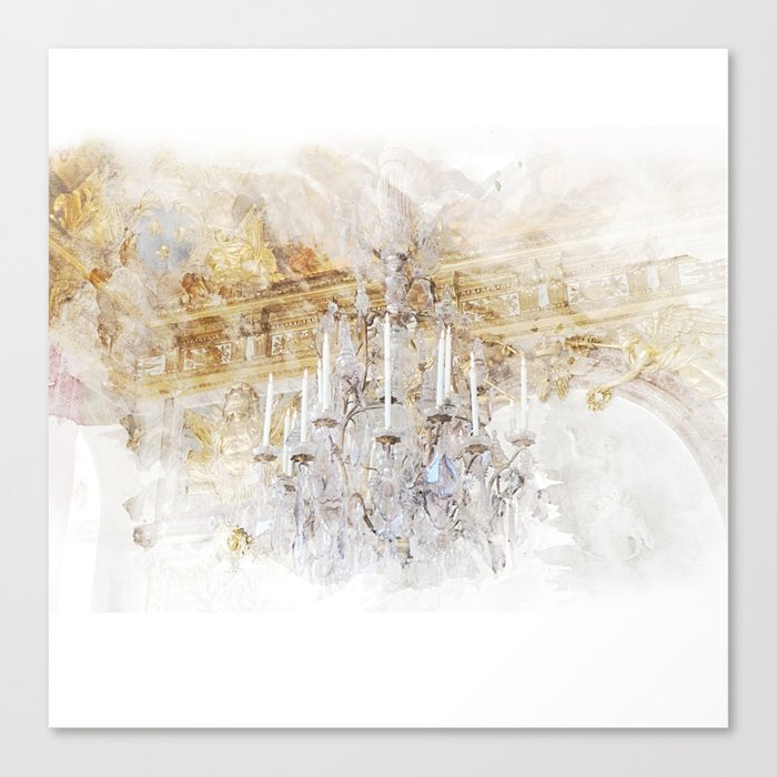 Palace Chandelier Gold Canvas Print By Castlefielddesign Society6