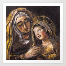 St. Anne and the Virgin Art Print