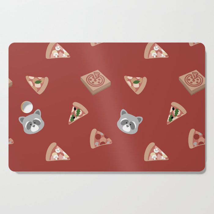 Raccons and pizzas Cutting Board