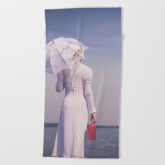 Waiting III Beach Towel