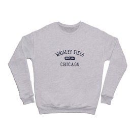 Wrigley Field Chicago Tri Blend Grey Heather Crew Neck softball Crewneck Sweatshirt