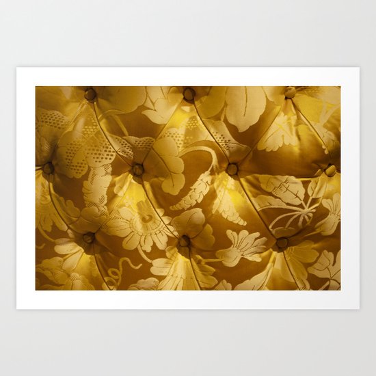 Gold cushion Art Print
