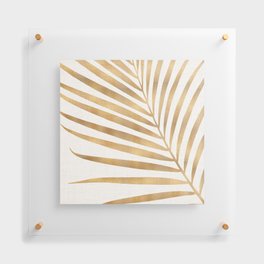Metallic Gold Palm Leaf Floating Acrylic Print