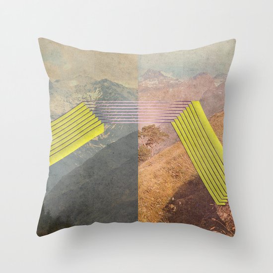 RAIN BOW MOUNTAINS Throw Pillow