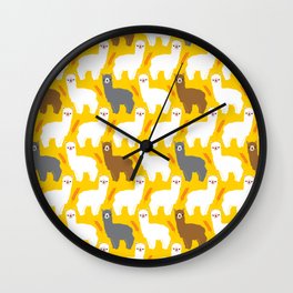 The Alpacas Wall Clock