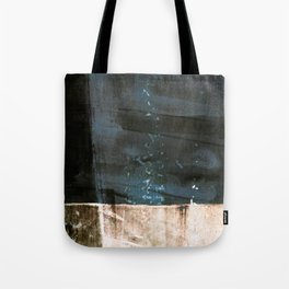 Dark Blue and Brown Colorblock Minimalist Abstract Tote Bag