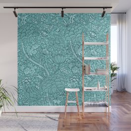 William Morris "Cray" 8. turquoise Wall Mural