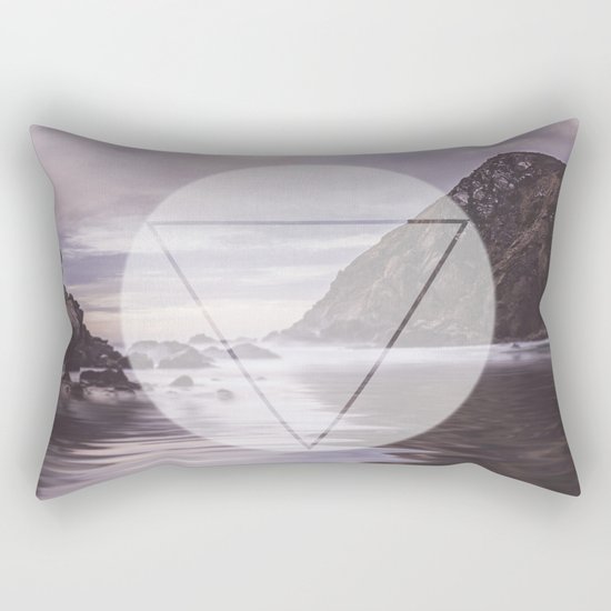Calm Waters sacred geometry circle triangle Rectangular Pillow