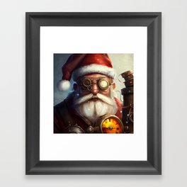 Steampunk Santa Framed Art Print