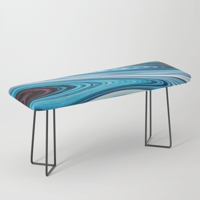 Flowing Blue Layers Bench