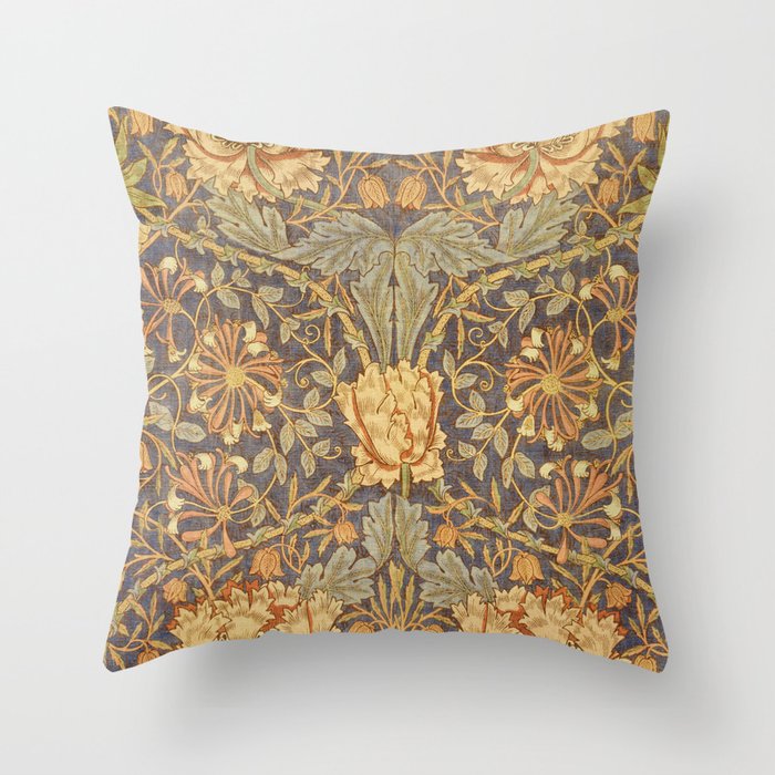 William Morris "Honeysuckle and tulip" 5. Throw Pillow