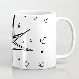 hand drawn striped pattern. Black and white. Design elements drawn strokes the effect of gel pens Coffee Mug
