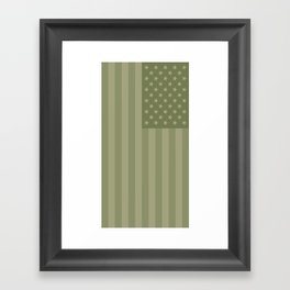 Camo Stars and Stripes – USA Flag in Military Camouflage Colors [FalseFlag 1] Framed Art Print